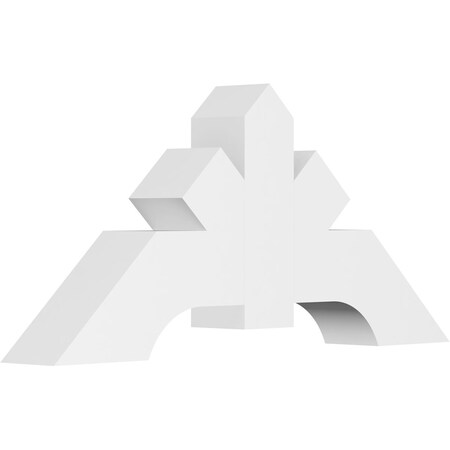 Ekena Millwork Vanguard Architectural Grade PVC Gable Bracket, 48"W x 22"H x 6"D x 6"F, 11/12 Pitch GBP048X22X0606VAN00